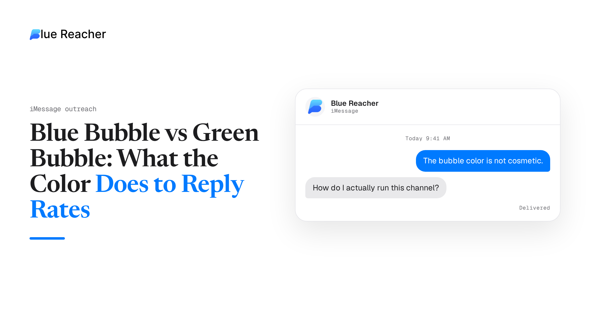 Blue Bubble vs Green Bubble: What the Color Does to Reply Rates