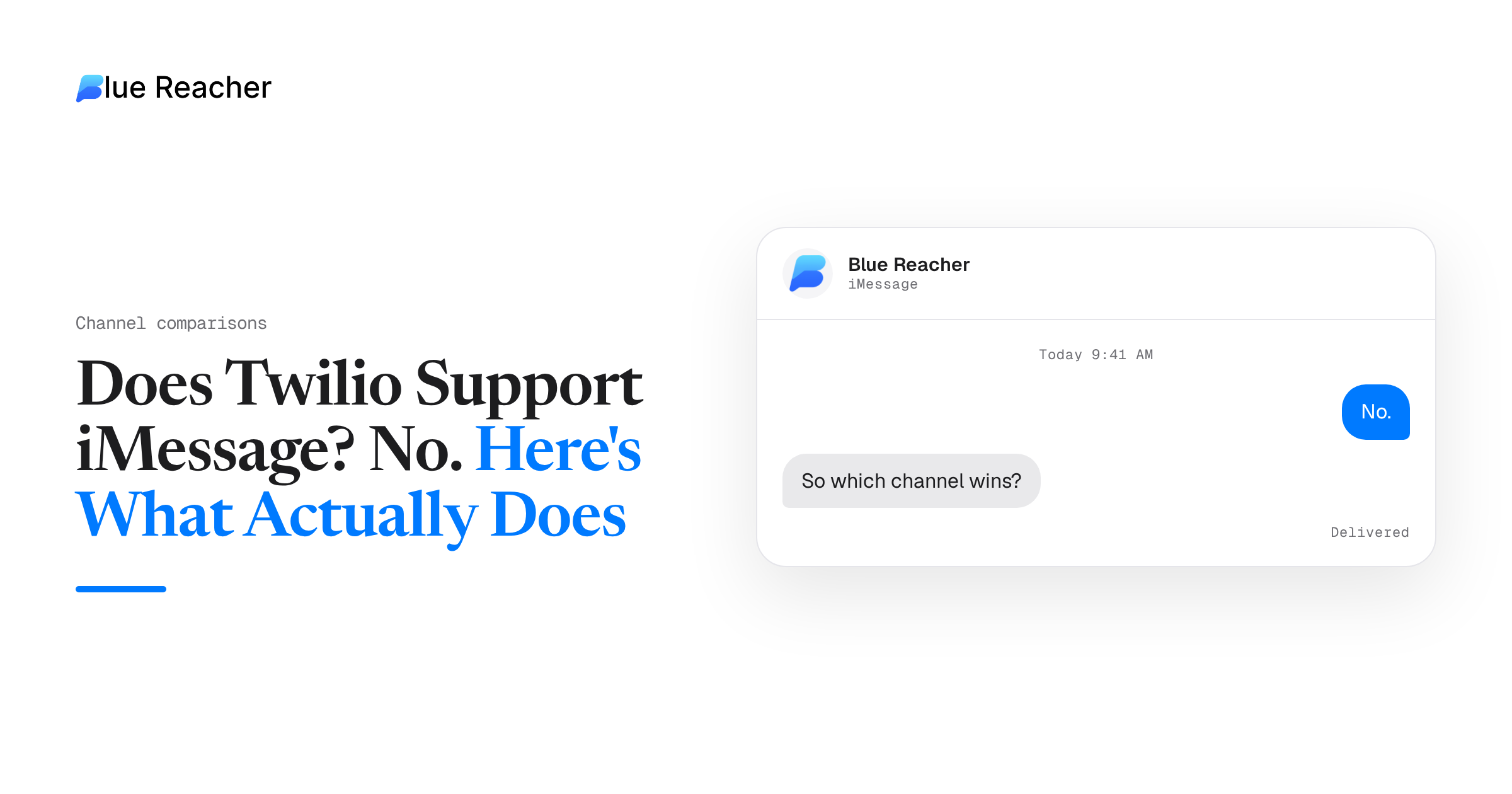 Does Twilio Support iMessage? No. Here's What Actually Does