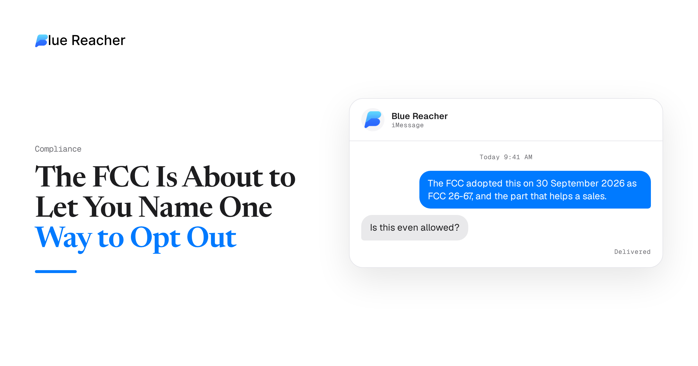 The FCC Is About to Let You Name One Way to Opt Out