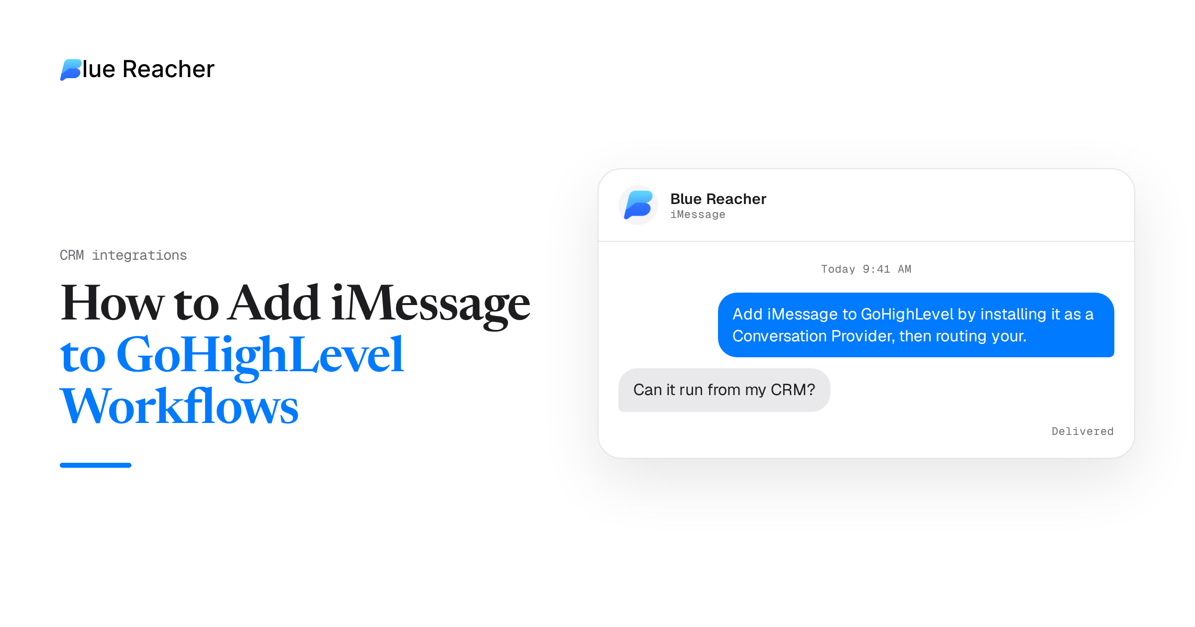 How to Add iMessage to GoHighLevel Workflows