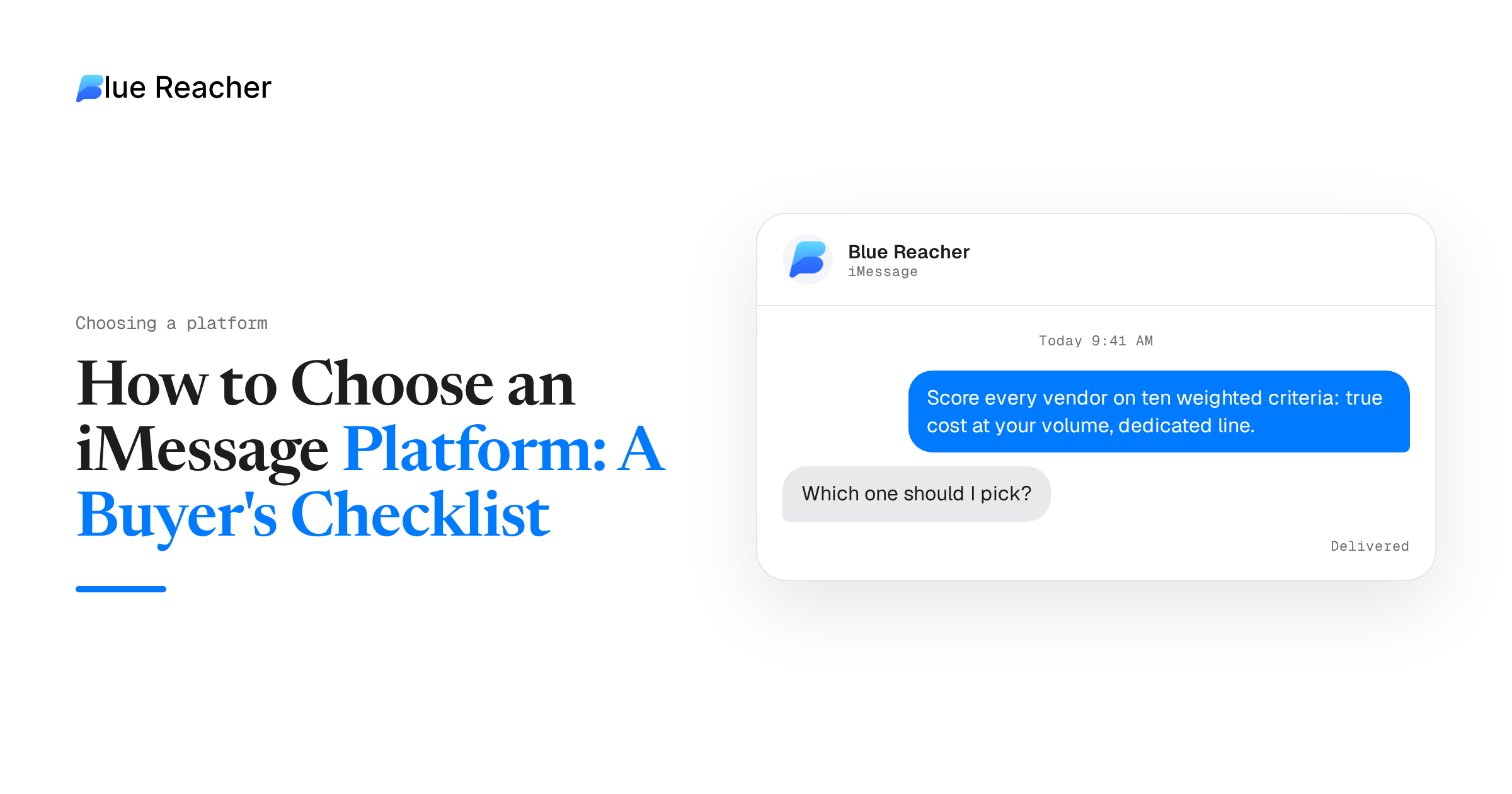 How to Choose an iMessage Platform: A Buyer's Checklist