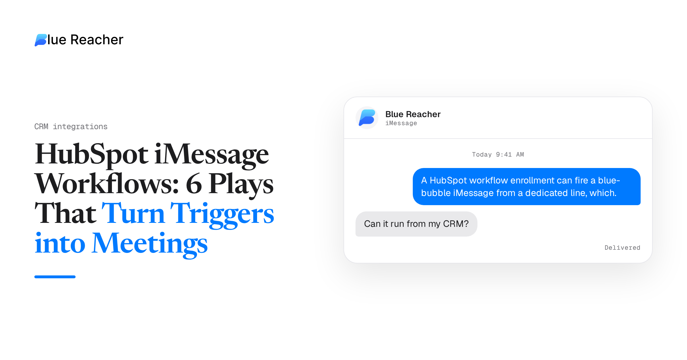 HubSpot iMessage Workflows: 6 Plays That Turn Triggers into Meetings