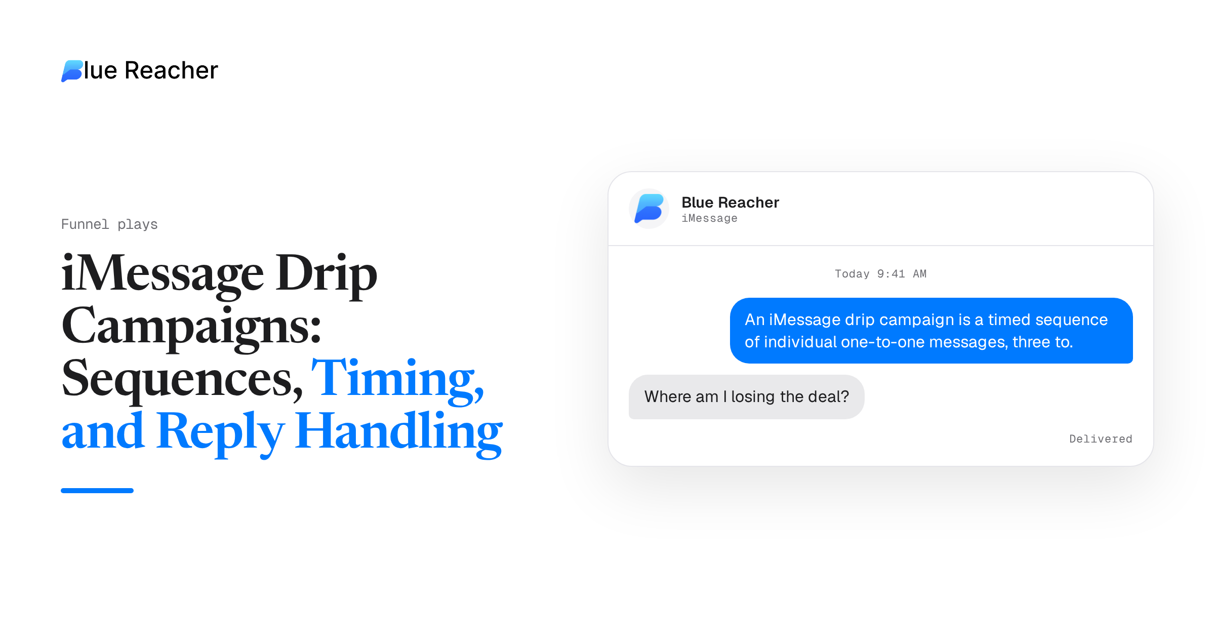 iMessage Drip Campaigns: Sequences, Timing, and Reply Handling