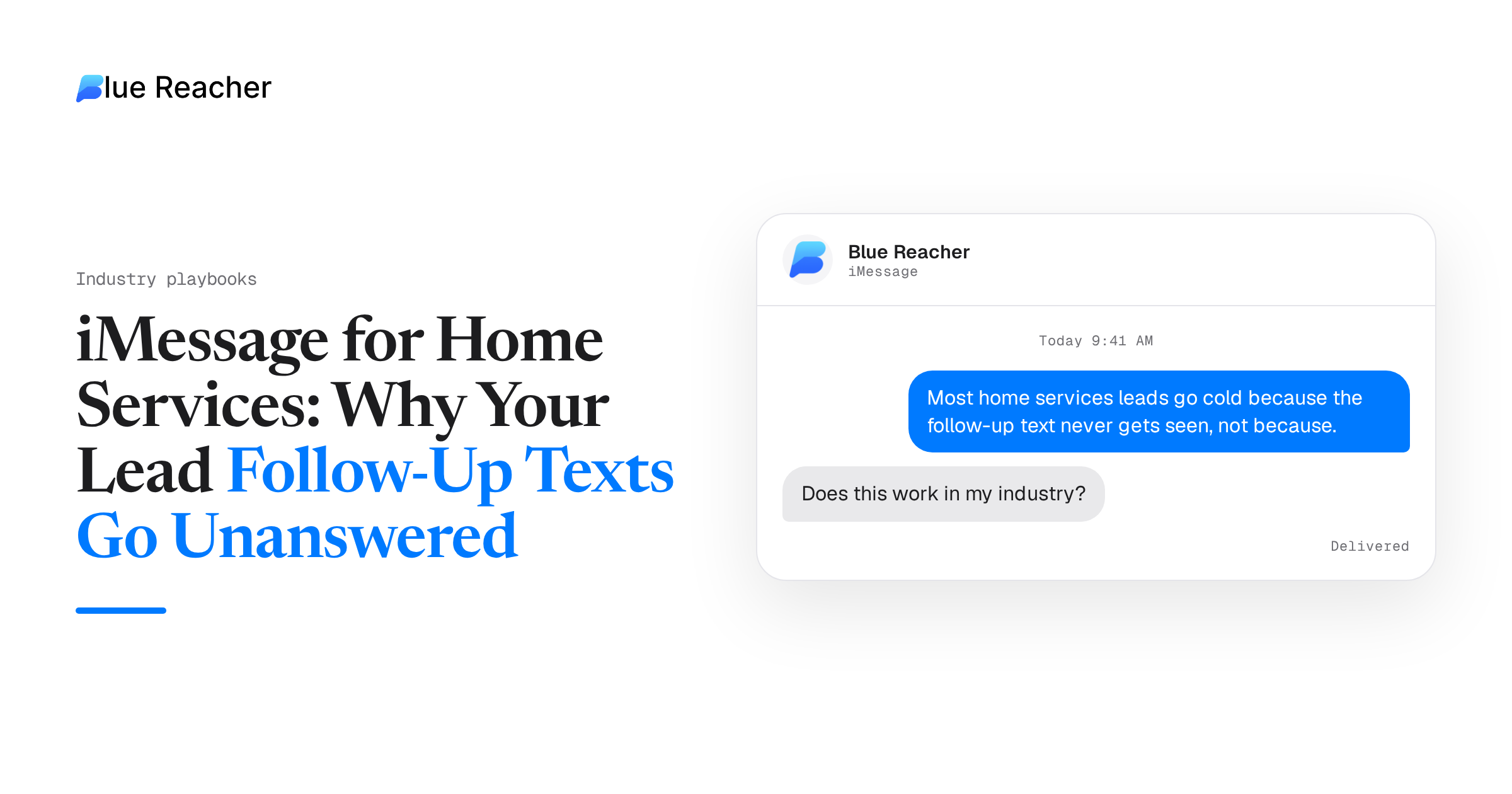 iMessage for Home Services: Why Your Lead Follow-Up Texts Go Unanswered