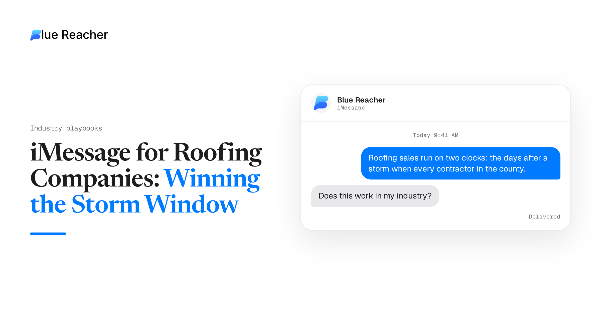 iMessage for Roofing Companies: Winning the Storm Window