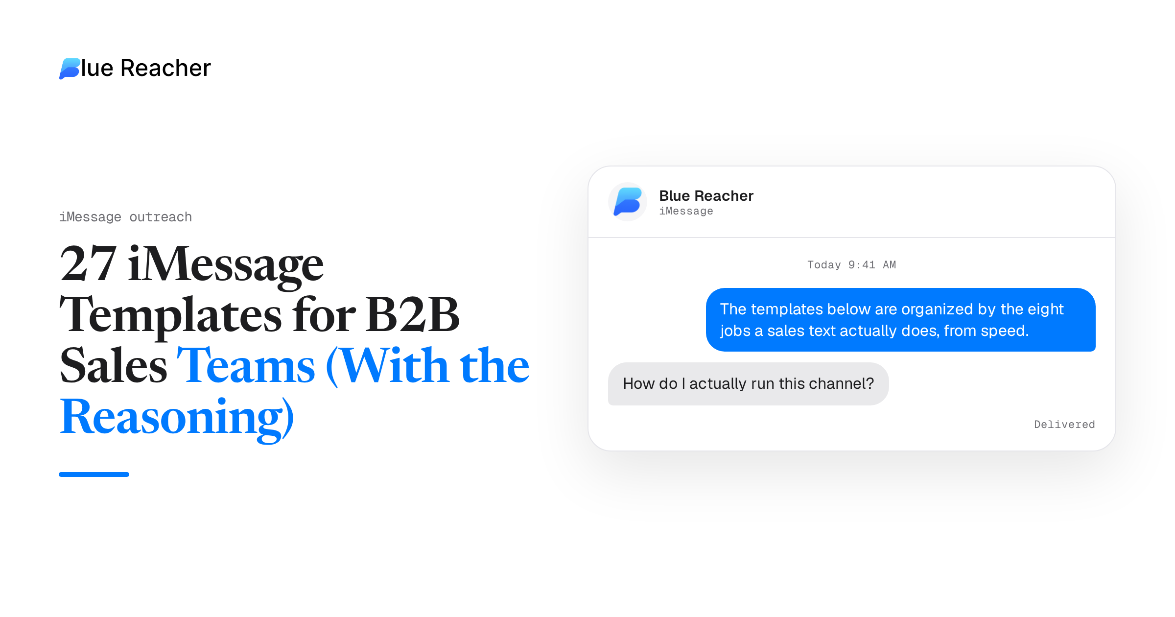 27 iMessage Templates for B2B Sales Teams (With the Reasoning)