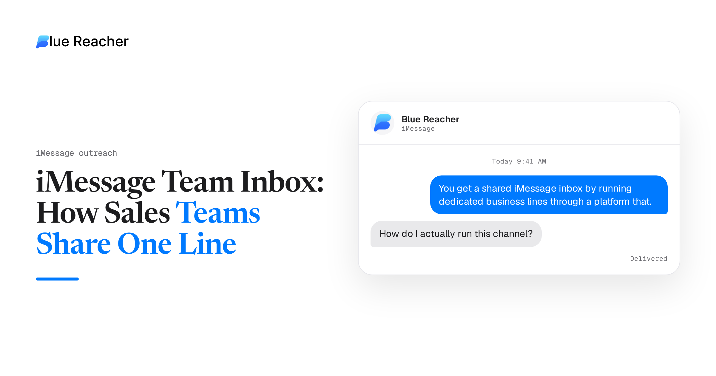 iMessage Team Inbox: How Sales Teams Share One Line