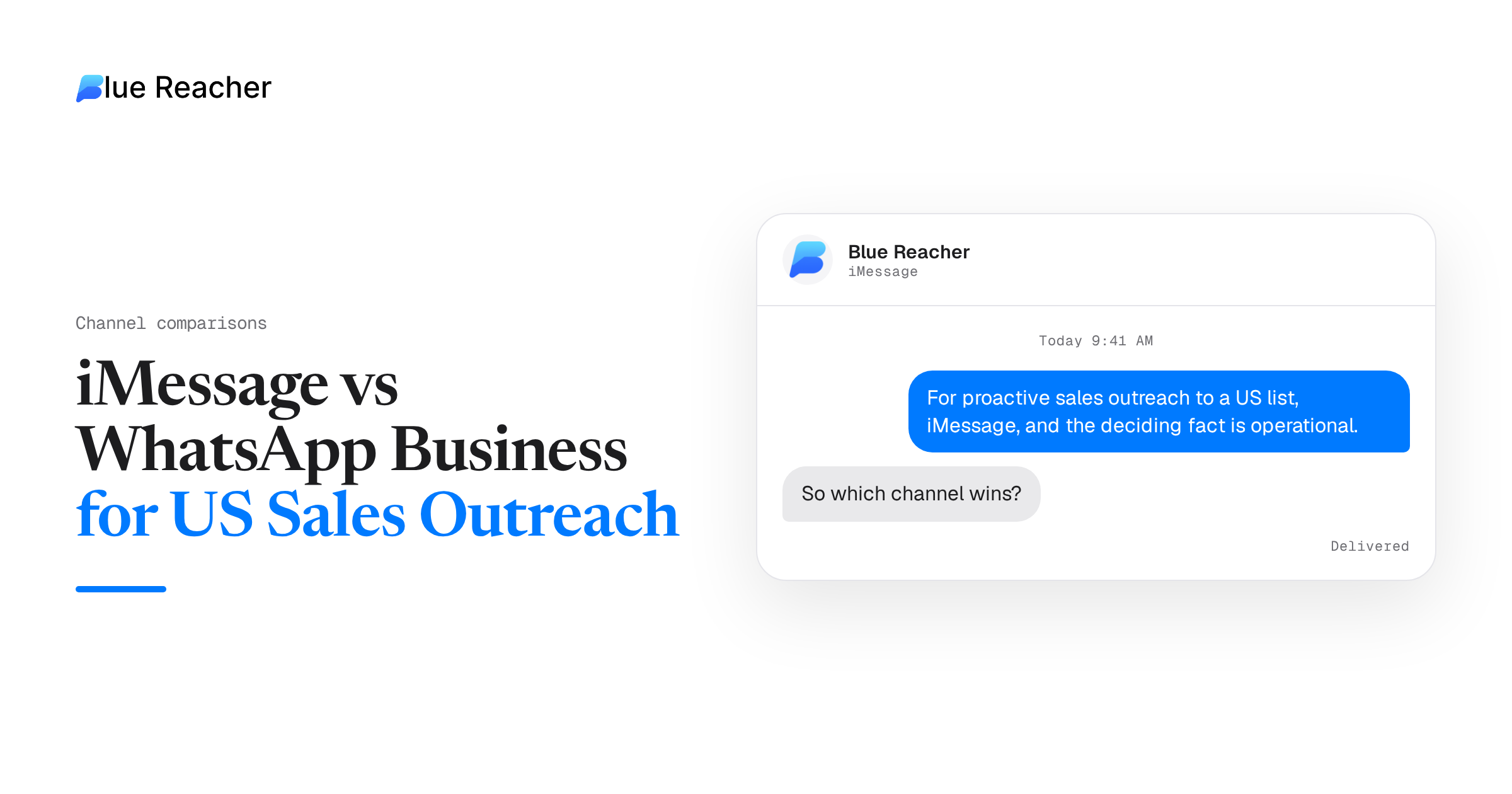 iMessage vs WhatsApp Business for US Sales Outreach