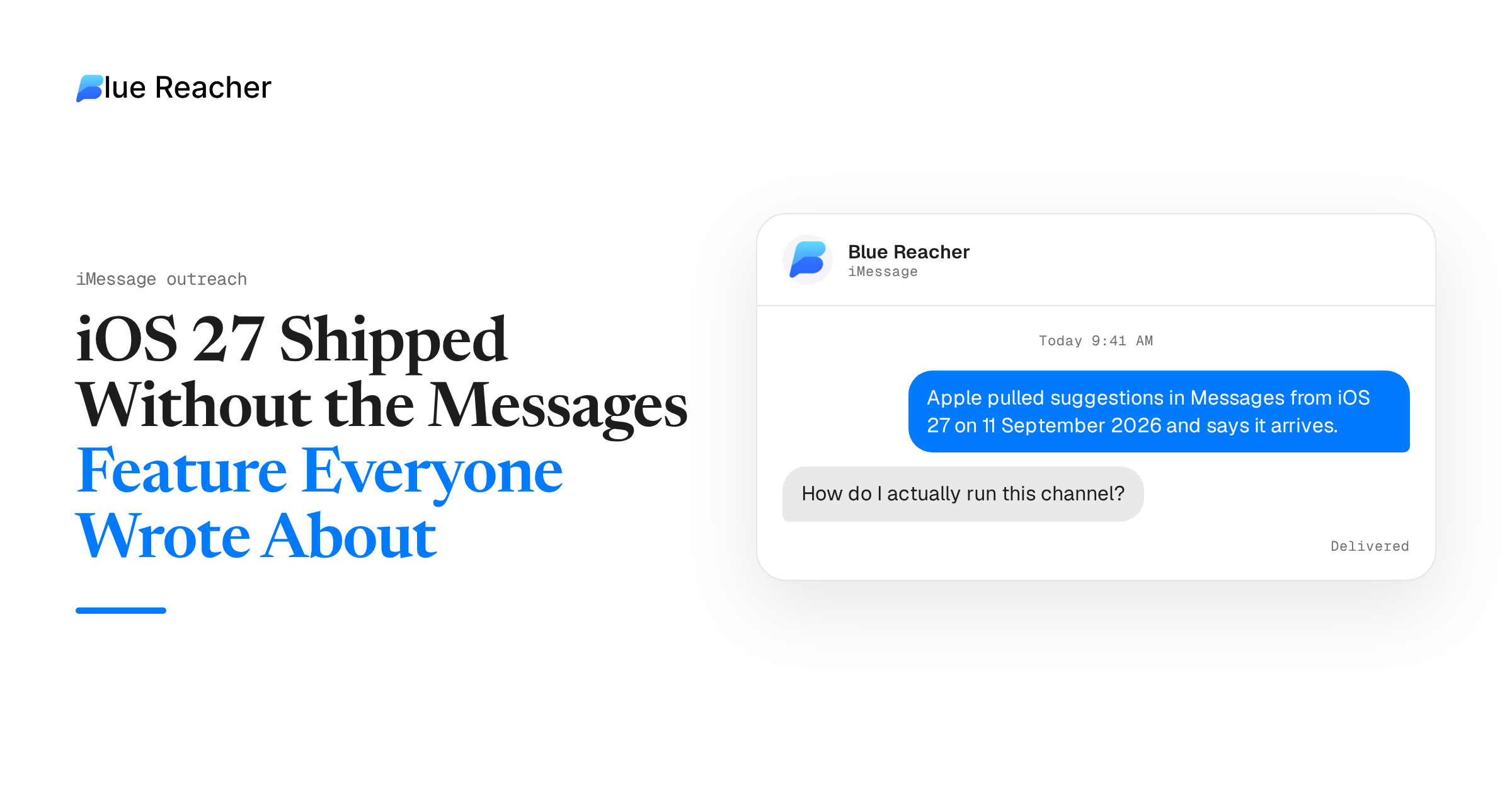 iOS 27 Shipped Without the Messages Feature Everyone Wrote About