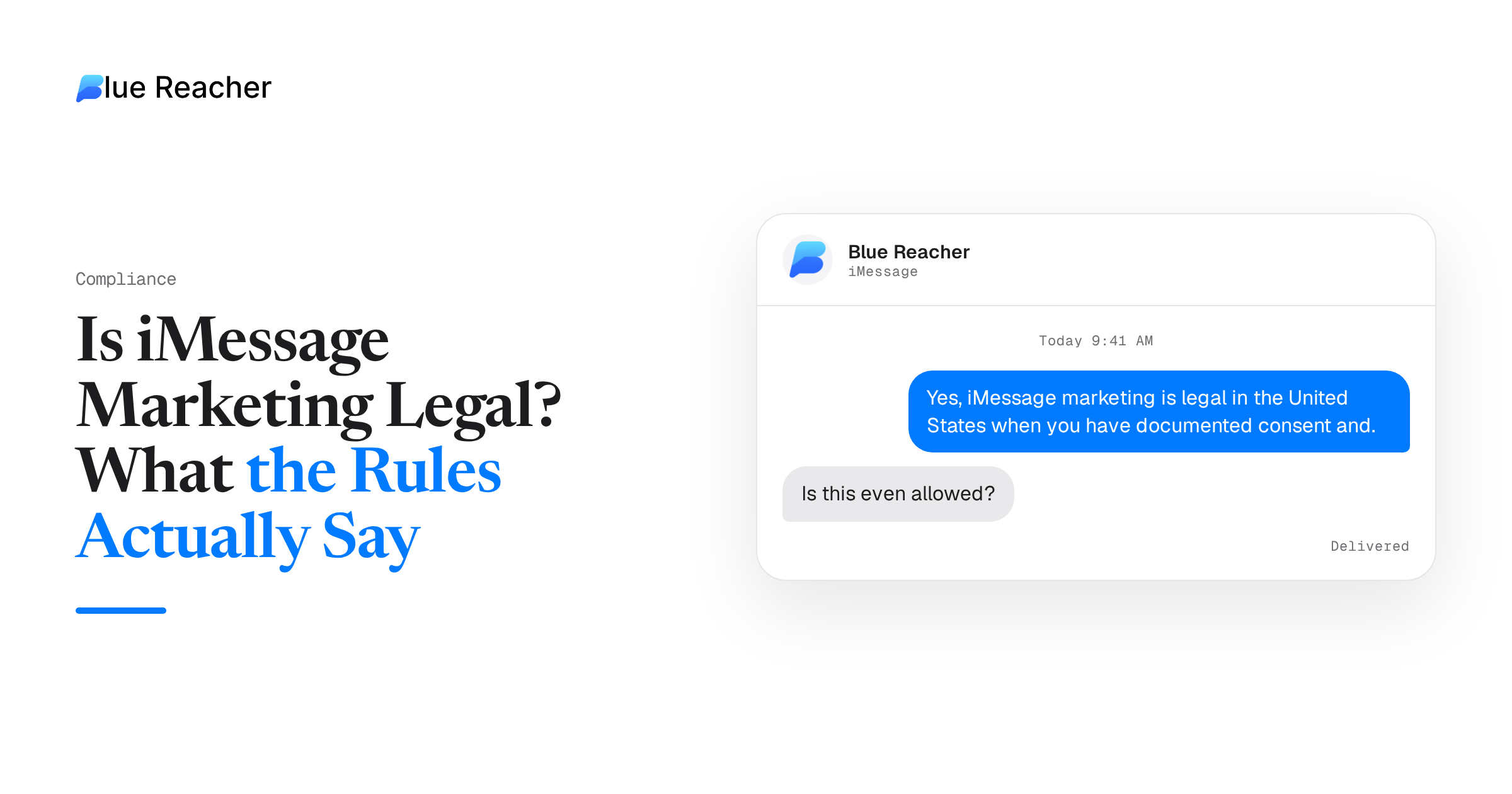 Is iMessage Marketing Legal? What the Rules Actually Say