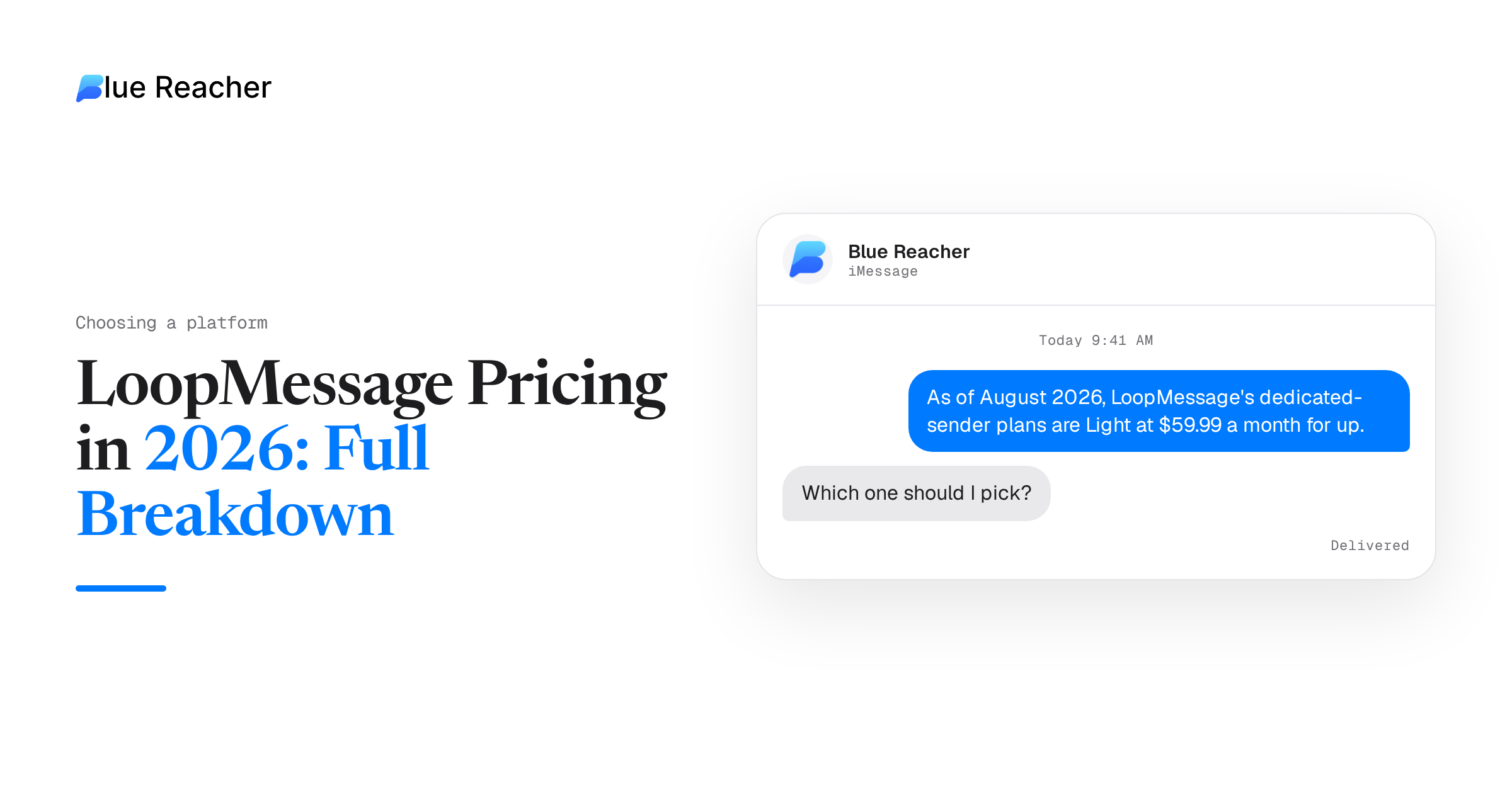 LoopMessage Pricing in 2026: Full Breakdown