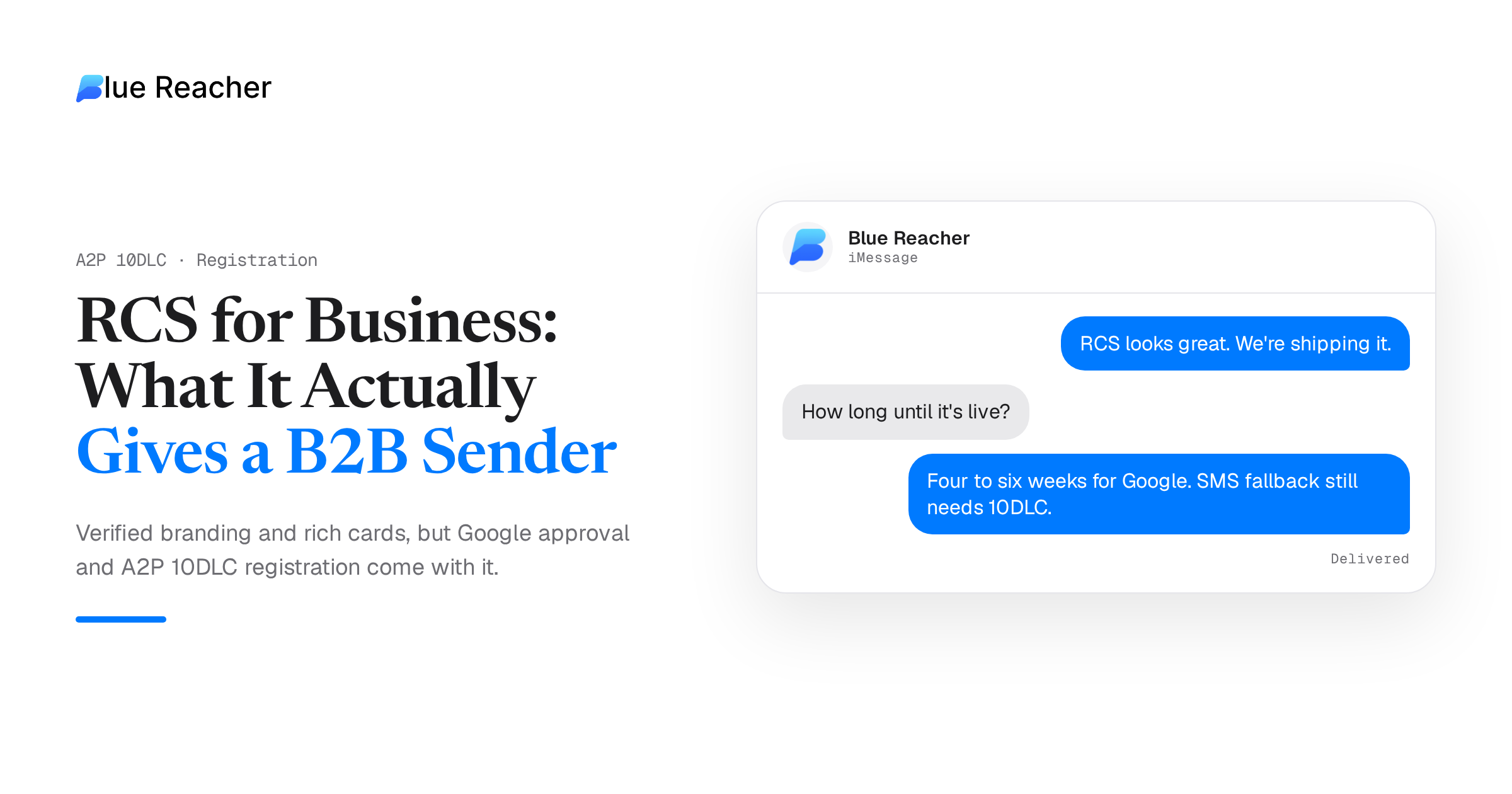 RCS for Business: What It Actually Gives a B2B Sender