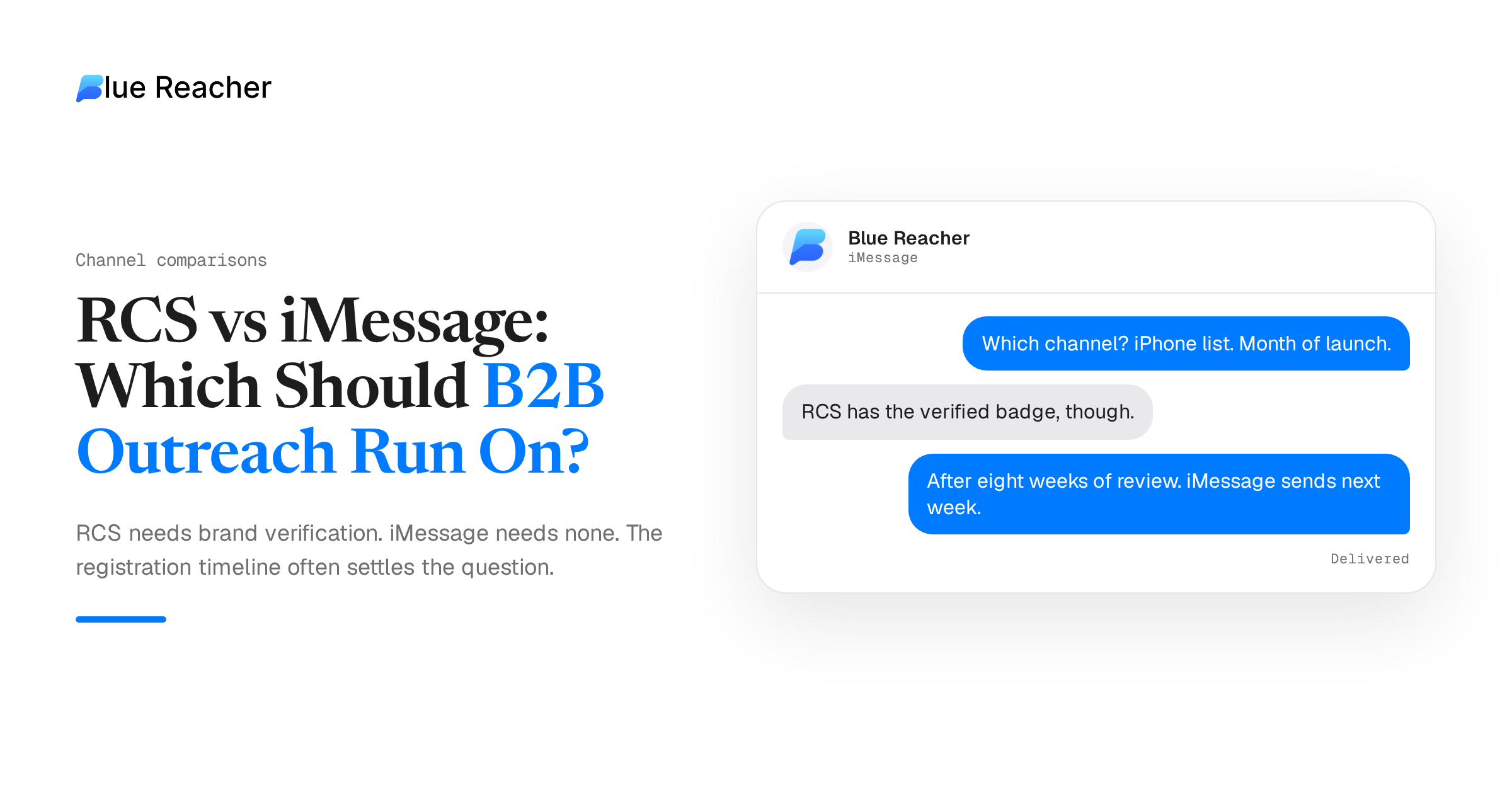 RCS vs iMessage: Which Should B2B Outreach Run On?