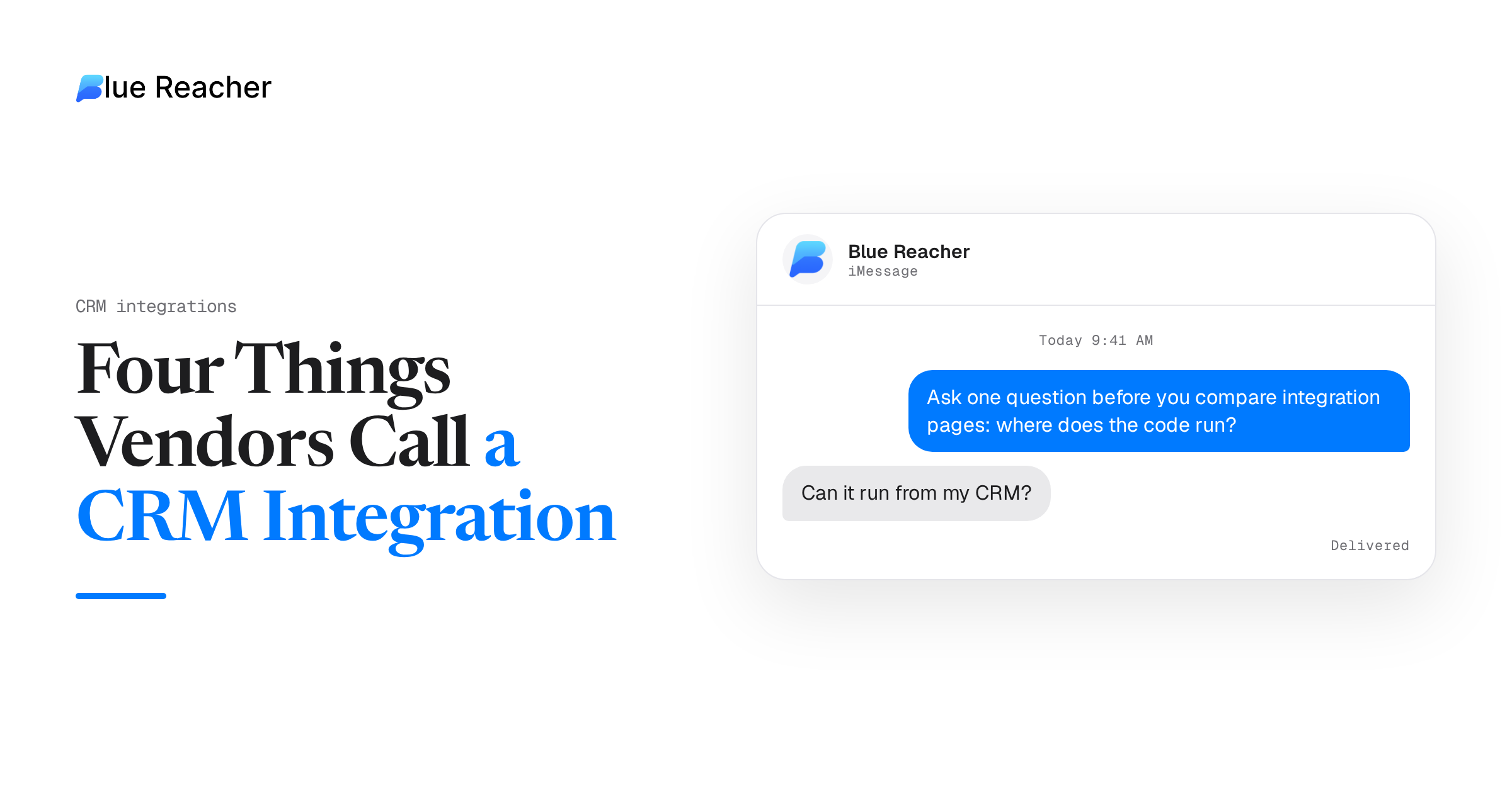 Four Things Vendors Call a CRM Integration